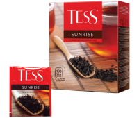 Чай TESS (Тесс) "Sunrise", черный цейлонский, 100 пакетиков по 1,8г, ш/к 09181 621033/362484