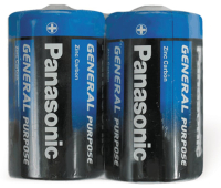 Батарейки PANASONIC D R20 (373), КОМПЛЕКТ 2шт., 1.5В 450407