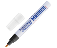 Маркер-краска лаковый (paint marker) MUNHWA, 4 мм, ЧЕРНЫЙ, нитро-основа, алюминиевый корпус, PM-01 522460/151481/088370