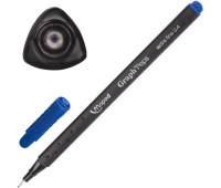 Ручка капиллярная MAPED (Франция) "Graph' Peps", трехгранная, корпус черный, линия 0,4 мм, синяя 749120 141710