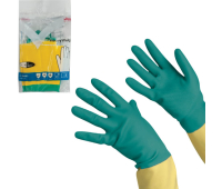 Перчатки хозяйственные латексные VILEDA с х/б напылением, особо прочные (неопрен), размер M (средний), 602154/120268