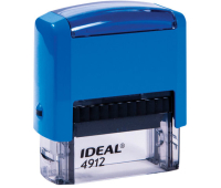 Штамп самонаборный, 4-строчный, оттиск 47х18 мм, синий, без рамки, TRODAT IDEAL 4912 P2,касса, 125427 236848, 312638