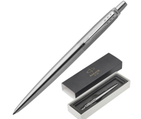 Ручка подарочная шариковая PARKER "Jotter Core Stainless Steel CT", серебристый корпус, хромированные детали, синяя, 1953170 142378