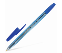 Ручка шариковая BRAUBERG "Carina Blue", корпус тонированный синий, узел 1 мм, линия 0,4 мм, синяя, 141669