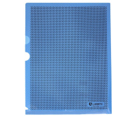 Уголок 3 отдел. 0,20мм А4 Security синий Lamark LF0608-BL