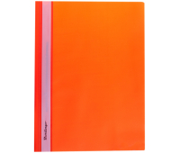 Папка-скоросшиватель пластик. Berlingo, А4, 180мкм, оранжевая с прозр. верхом ASp_04116 184158