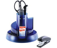 Набор настольный Berlingo "Riddle", 9 предметов, вращающийся, синий, MOn_09121 266788