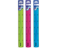 Линейка 30см Berlingo "Flexy", пластиковая, гибкая, ассорти, европодвес 248750