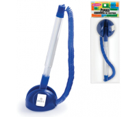 Ручка шариковая настольная BEIFA (Бэйфа) "СтопПен", корпус прозрачный/синий, линия 0,7 мм, синяя, AP8863-BL 141748