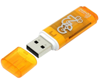 Флешка 32GB Smart Buy "Glossy" USB 2.0 Flash Drive, оранжевый SB32GBGS-Or 230857