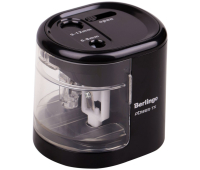 Точилка электрическая Berlingo "Power TX", черная, 2 отверстия, с контейнером, картон. уп. 245584 37001