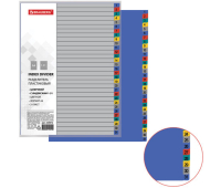 Разделитель пластиковый BRAUBERG, А4, 31 лист, цифровой 1-31, оглавление, цветной, Россия, 225612