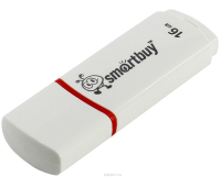Флешка 16GB Smart Buy "Crown"  SB16GBCRW-W, Flash Drive, USB 2.0, белая