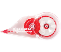 Корректирующая лента BRAUBERG 5 мм х 12 м, корпус прозрачный, с подкручиванием, блистер, 226814