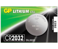 Батарейка GP Lithium, CR2032, литиевая, 1 шт., в блистере (отрывной блок), CR2032-7CR5, 454101