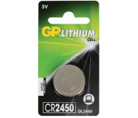 Батарейка GP Lithium, CR2450, литиевая, 1 шт, в блистере, CR2450-2C1 454103, 267558