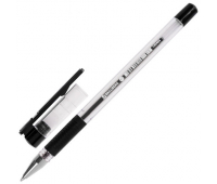 Ручка шариковая BRAUBERG "X-Writer", узел 0,7 мм, линия 0,35 мм, резиновый упор, черная, 142404