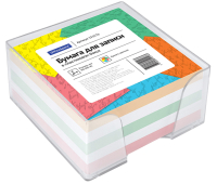 Блок для записи OfficeSpace, 9*9*4,5см, пластиковый бокс, цветной, 153176