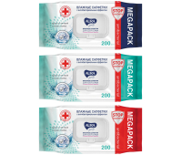 Салфетки влажные Aura "Family", 200шт., для всей семьи, клапан 270364