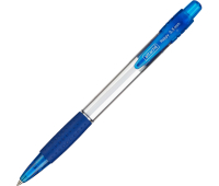 Ручка шариковая автоматическая синяя, корпус прозрачный ATTACHE Happy 563886