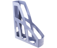 Лоток вертикальный для бумаг СТАММ "Лидер", ширина 75 мм, серый, ЛТ121, 235778