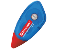 Корректирующая лента BRAUBERG 5 мм х 8 м, корпус синий, механизм перемотки, блистер, 227801