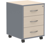 Тумба подкатная с фолдингом Skyland Imago/Клен Металлик, 412*450*556, ТМ-3, 254904