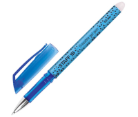 Ручка стираемая гелевая STAFF, СИНЯЯ, хромированные детали, узел 0,5 мм, линия письма 0,35 мм, 142494