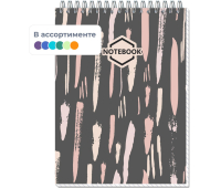 Блокнот Полином Стильный офис А5 40 листов в ассортименте в клетку на спирали (145x203 мм), 1021606