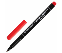 Маркер перманентный (нестираемый) CENTROPEN, КРАСНЫЙ, трехгранный, круглый наконечник, 1 мм, 2536/1К 151122