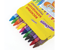 Восковые карандаши трехгранные ЮНЛАНДИЯ "ЮНЛАНДИК И МУДРЫЙ ЛИС", НАБОР 12 цветов, 227289