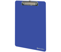 Доска-планшет BRAUBERG "SOLID" сверхпрочная с прижимом А4 (315х225 мм), пластик, 2 мм, СИНЯЯ, 226823