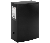 Короб архивный (330х245 мм), 100 мм, пластик, разборный, до 900 листов, черный, 0,9 мм, BRAUBERG "Energy", 236854