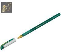 Ручка шариковая Berlingo "xGold" зеленая, 0,7мм, игольчатый стержень, грип CBp_07503 271155