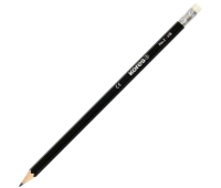 Карандаш чернографитный Kores шестигранный HB с ластиком 128910