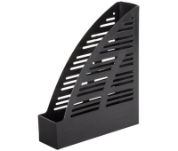 Лоток вертикальный для бумаг BRAUBERG "Standard", 245х70х295 мм, черный, 237220