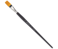 Кисть художественная профессиональная BRAUBERG ART "CLASSIC", синтетика жесткая, плоская, № 20, длинная ручка, 200672