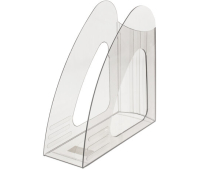 Лоток вертикальный для бумаг BRAUBERG "Delta", 240х90х240 мм, прозрачный, 237242