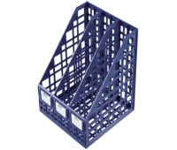 Лоток для бумаг вертикальный Стамм ЛТ811 , сборный, 3 отделения, темно-синий 215517