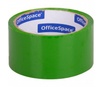 Клейкая лента упаковочная OfficeSpace, 48мм*40м, 45мкм, зеленая, ШК 212004