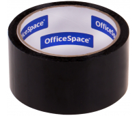 Клейкая лента упаковочная OfficeSpace, 48мм*40м, 45мкм, черный, ШК 256533