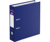 Папка-регистратор Berlingo "Hyper", 80мм, бумвинил, с карм. на корешке, нижний метал. кант, синяя, 270048