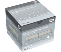 Мел белый ГАММА НАБОР 100 шт., мягкий, квадратный, 2308193, 229658