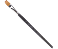 Кисть художественная профессиональная BRAUBERG ART "CLASSIC", синтетика мягкая, под колонок, плоская, № 12, короткая ручка, 200701