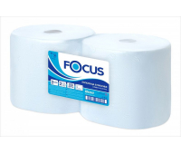 Протирочное индустриал. полотенце для рук в рулоне Focus Jumbo 2-слойная, 350м/рул, 33*35см, голубой