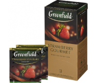 Чай GREENFIELD "Strawberry gourmet" со вкусом клубники 25 пакетиков по 1,5г 1012433