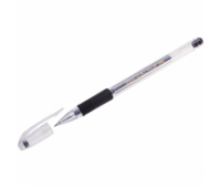 Ручка гелевая Crown "Hi-Jell Grip" черная, 0,5мм, грип HJR-500R 157329