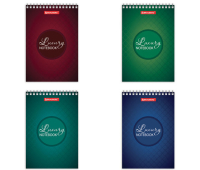 Блокнот МАЛЫЙ ФОРМАТ (97х145 мм) А6, 60 л., гребень, картон, клетка, BRAUBERG, "Люксовый блокнот", 129829