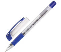 Ручка шариковая масляная с грипом BRAUBERG "Time2rite", СИНЯЯ, узел 0,7 мм, линия письма 0,35 мм, 142683