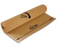 Крафт-бумага в рулоне, 420 мм x 20 м, плотность 78 г/м2, Марка А, 440144, 293714